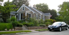in front of the house.